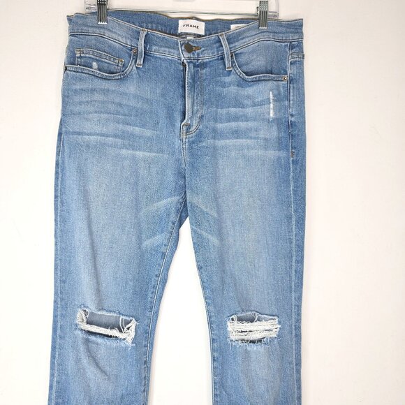 Frame L'Homme Dylan Skinny Jeans Men's Size 34 in Light Wash Dylan - Picture 4 of 10